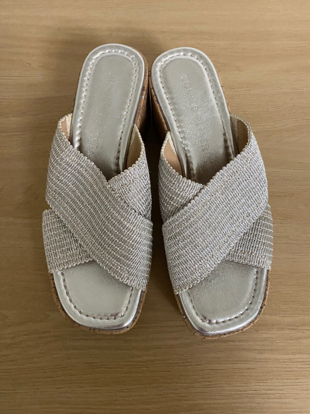 Donald Pliner Silver Jocelyn Sandals, 6.5